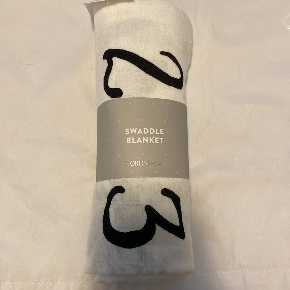 NWT Nordstrom Nursing and Car Seat Cover and Number Swaddle Blanket - Picture 8 of 11